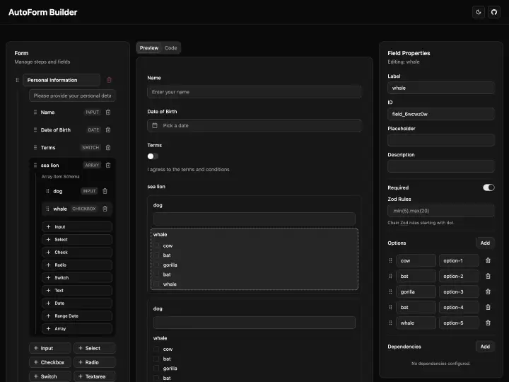 auto-form-builder 首頁